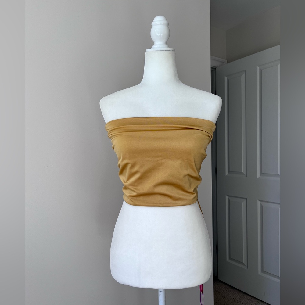 Heidi Merrick Gold Swim Multi-Tie Top/Shawl